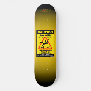 Varning Mini Skateboard Bräda 18,5 Cm
