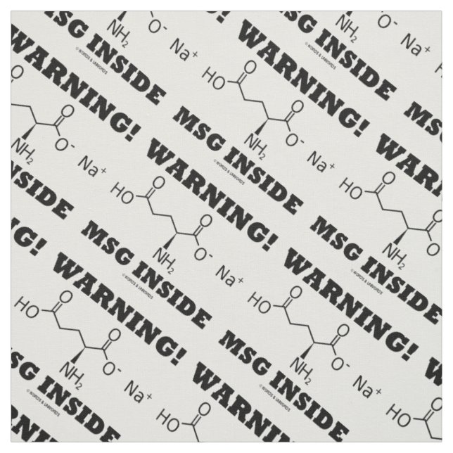 Varning! MSG Inside Chemical Molecule Tyg (Provkarta)