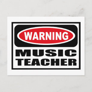 Varning MUSIC TEACHER-vykort Vykort
