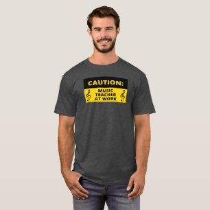 Varning: Musiklärare på jobbet Funny Music Humor T Shirt
