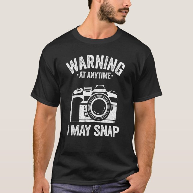 Varning! När som helst kan jag fästa fotoskrivaren T Shirt (Framsida)