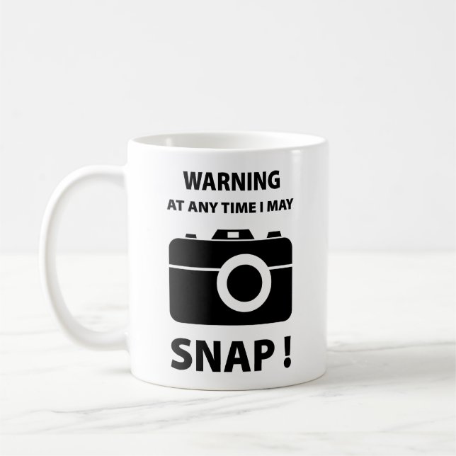 Varning! När som helst kan jag stoppa kaffe Mugg (Vänster)
