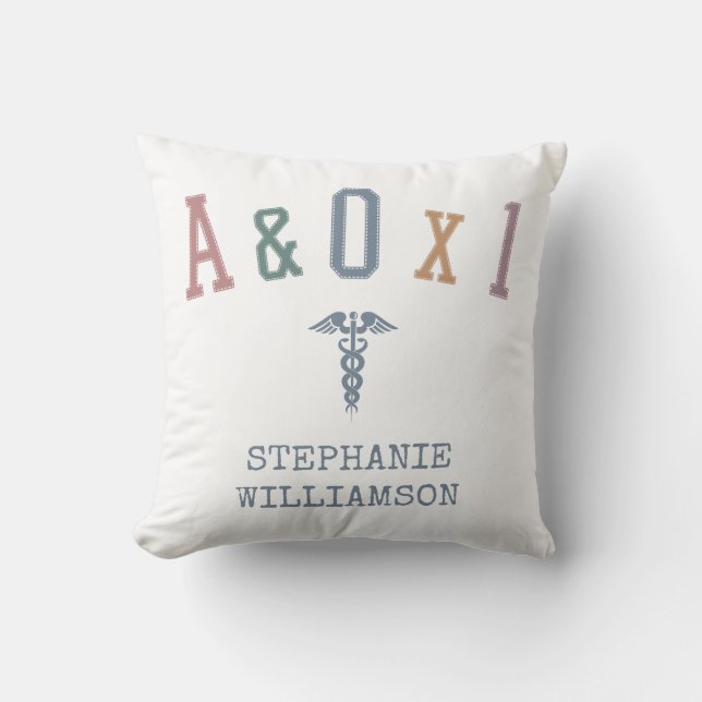 Varning och orienterad mot person A&OX1 Nurse Gift Kudde (Framsida)