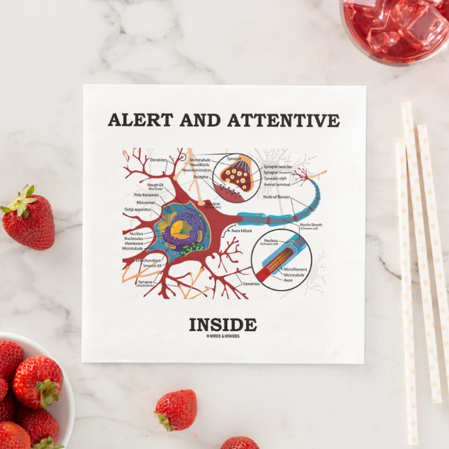 Varning och varsamhet på den inre eurons synapse H Pappersservett (Insitu)