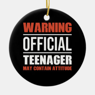 Varning Officiell Teenager 13 Birthday kan innehå Julgransprydnad Keramik
