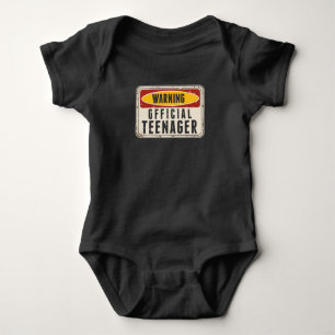 Varning Officiell Teenager Boys Girls 13:e födels T Shirt
