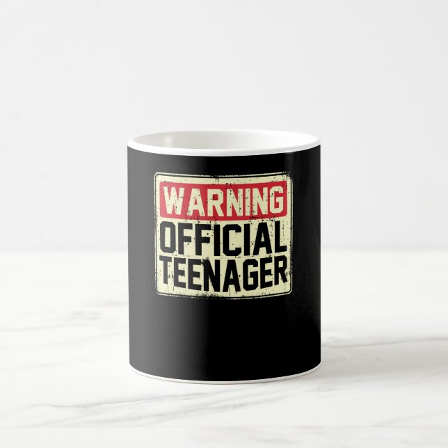 Varning Officiell Teenager Gift Kaffemugg (Center)