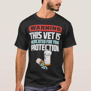 Varning om att den här veterinären är avsedd för d t shirt