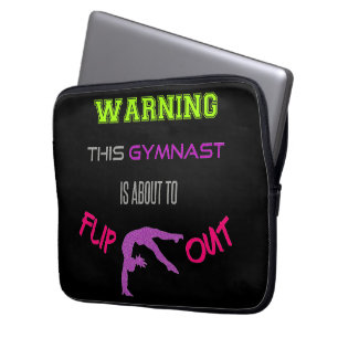 Varning om att gymnasten håller på att vända sig laptop fodral