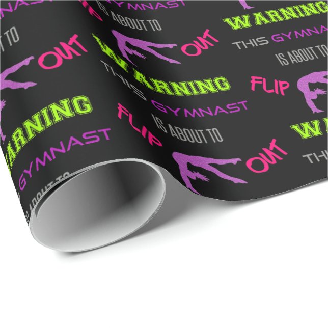 Varning om att gymnasten håller på att vända sig presentpapper (Rullad Hörn)