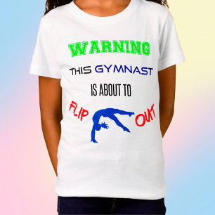 Varning om att gymnasten håller på att vända T-Shi T Shirt