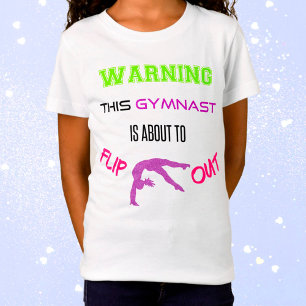 Varning om att gymnasten håller på att vända T-Shi T Shirt