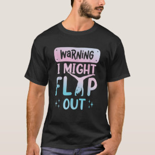Varning om att jag kan vända Gymnast Girls Cheer S T Shirt