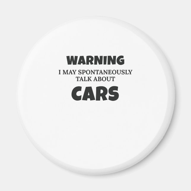 Varning om bilentusiastgåvor kan tala om bilar Gi Magnet (Framsidan)