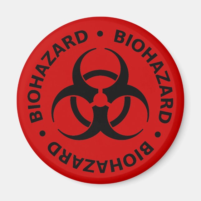 Varning om biofara magnet (Framsidan)