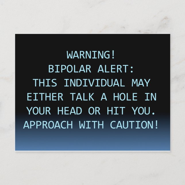VARNING OM BIPOLAR VYKORT (Framsida)