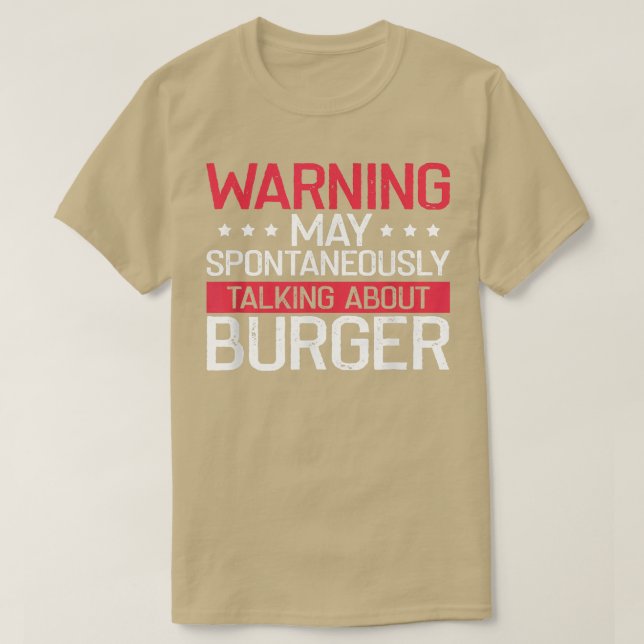 Varning om Burger, Cheeseburger Älskare B T Shirt (Design framsida)
