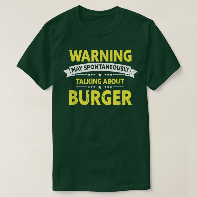 Varning om Burger, Cheeseburger Älskare B T Shirt (Design framsida)