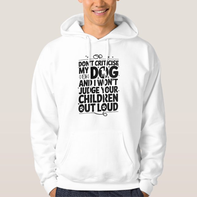 Varning om hundägare hoodie (Framsida)