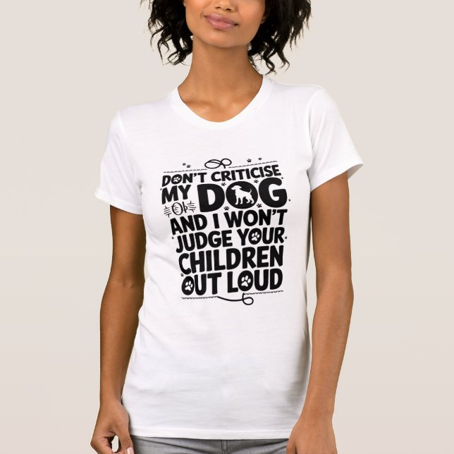 Varning om hundägare t shirt (Framsida)