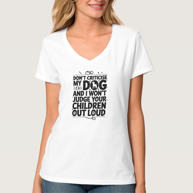 Varning om hundägare t shirt (Framsida)