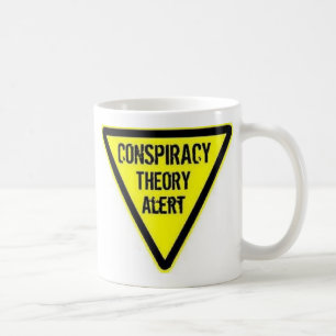 Varning om konspirationsteori kaffemugg