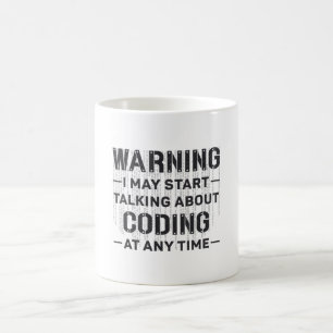 Varning om medicinsk kodning Jag kan börja med kod Kaffemugg