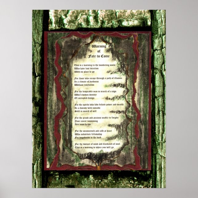 Varning om ödet för Komen Poster (Framsidan)