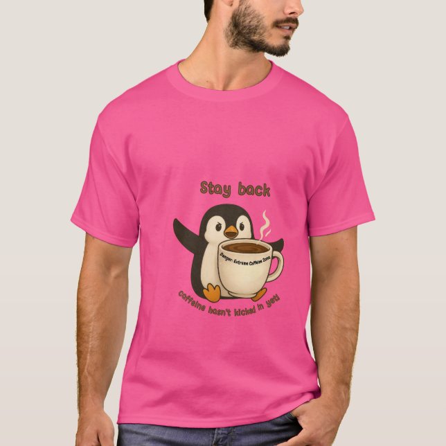 Varning om Penguin-kaffe T Shirt (Framsida)