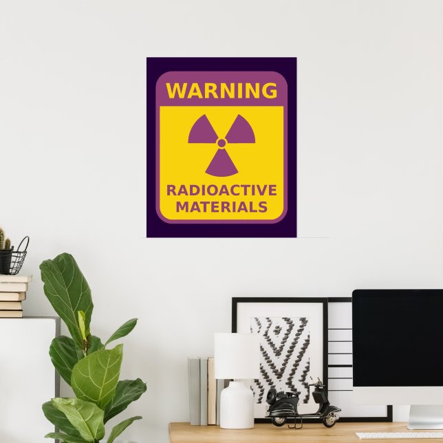 Varning om radioaktiva material poster (Hemmakontoret)