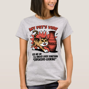 Varning om sassy Cat Attitude T Shirt