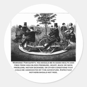 Varning om Underlägg av rullar Runt Klistermärke