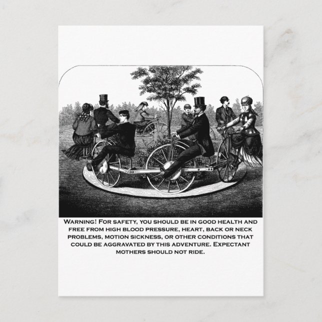 Varning om Underlägg av rullar Vykort (Framsida)