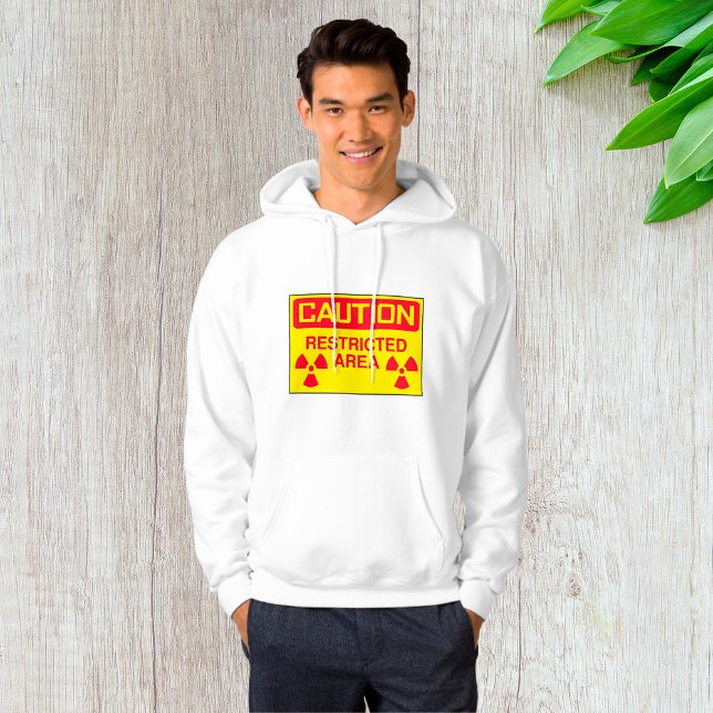 Varning om  varning för begränsad områdesstrålning hoodie (Skapare uppladdad)