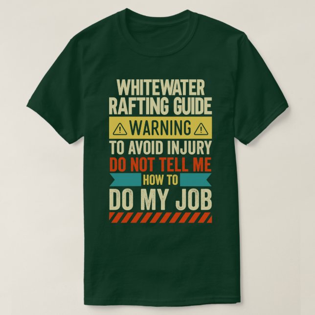 Varning om Whitewater Raiting Guide T Shirt (Design framsida)