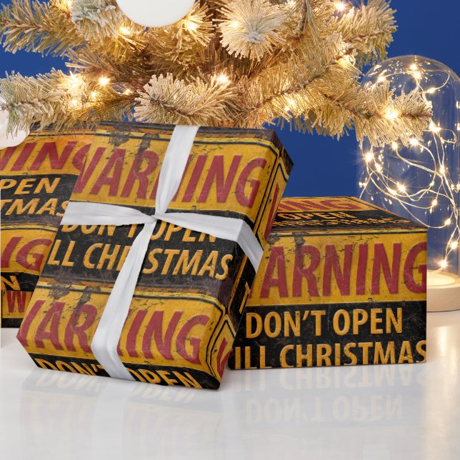 VARNING Öppna inte förrän jul Skriv inte under Presentpapper (Helgdagar)