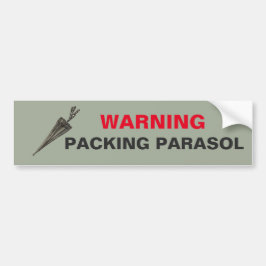 VARNING: Packing Parasol Bumper-etikett Bildekal