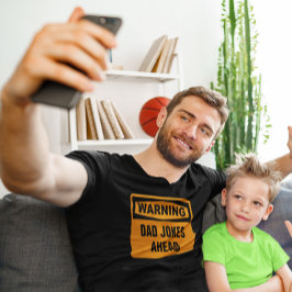 Varning Pappa Jokes Ahead Funny Anpassade T Shirt