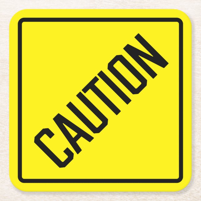 Varning Papper Underlägg (Framsidan)