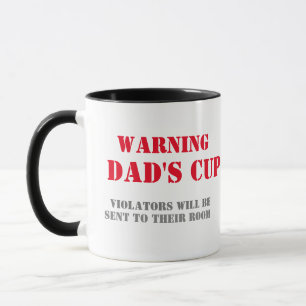 Varning Pappor Kopp Funny Mug Design Perfekt Pappo