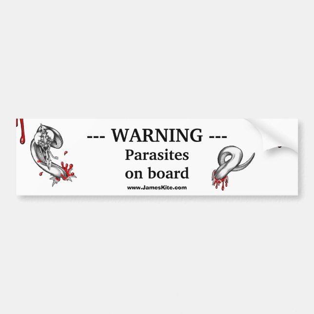 Varning: Parasiter ombord Bildekal (Framsidan)
