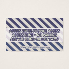 Varning Parking for People with Disabilities only! Visitkort