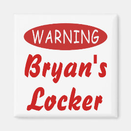 Varning Personlig Locker Magnet