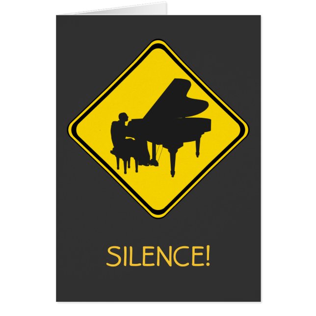 Varning: Piano Player Ahead! Hälsningskort (Framsidan)
