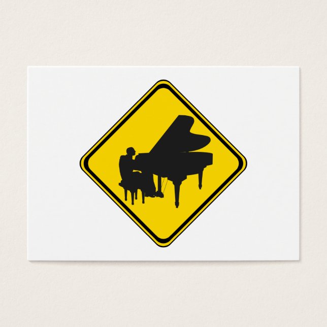 Varning: Piano Player Ahead! Visitkort (Framsidan)