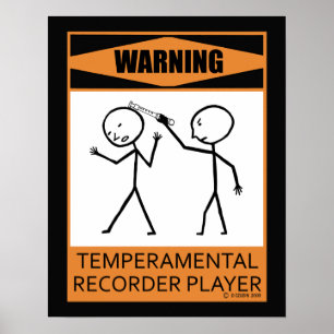 Varning - Poster Temperal Recorder Player