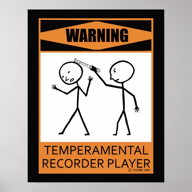 Varning - Poster Temperal Recorder Player (Framsidan)