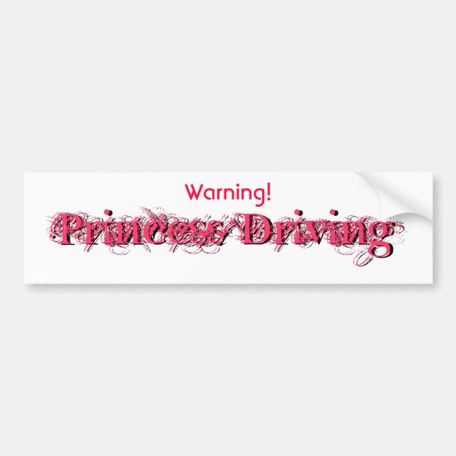 Varning Prinsessa Vid Ratton Bildekal (Framsidan)