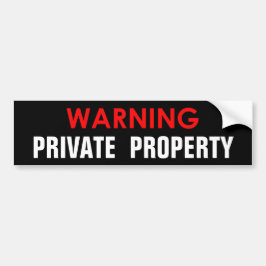 VARNING PRIVATE EGENDOM GLOSSY STICKER BILDEKAL