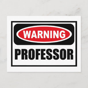Varning PROFESSOR-vykort Vykort